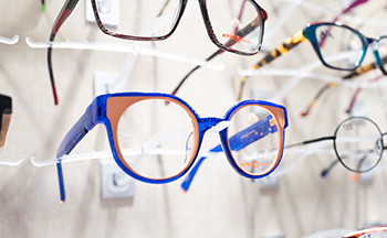 Blue frames for glasses