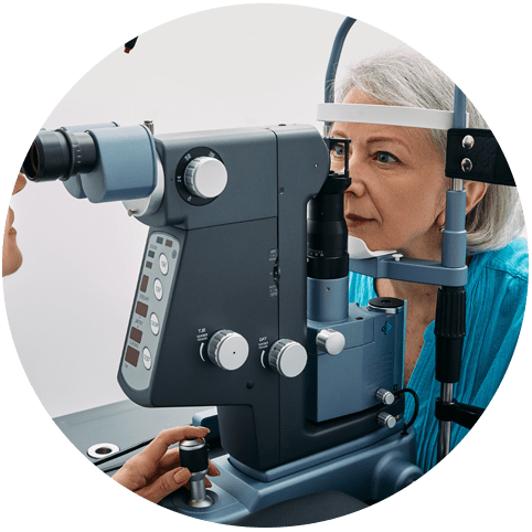 Woman undergoing cataract treatment at Somerset Eye Care in North Brunswick, NJ