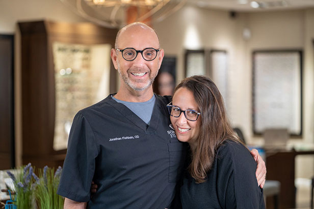Somerset Eye Care founders Dr. Jonathan Fishbein and Bethany Fishbein, OD