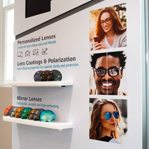 Personalized and mirror lenses at Somerset Eye Care in NJ